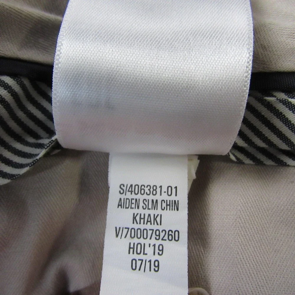 Banana Republic‎ Pants Mens 34x34 Khaki Aiden Chino Slim Fit Flat Front Cotton